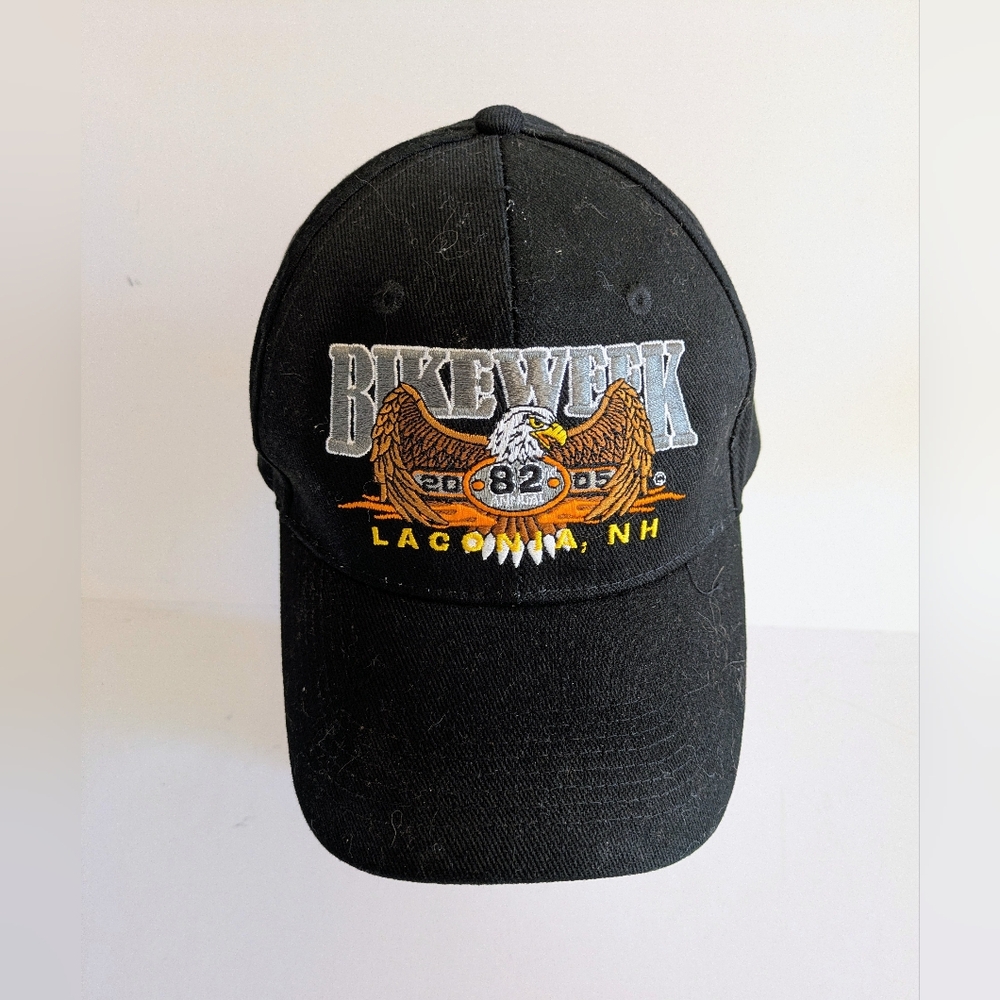 Hat Cap Bike Week 2005 Laconia NH Velcro Backing One Size Fits All